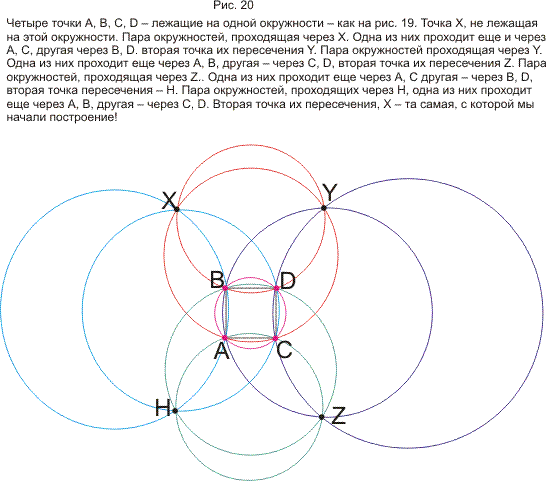 В четырех кругах разложено 7 карт. Теорема о пересекающихся окружностях. Теорема о пересечении окружностей. Четыре окружности пересекаются в четырех точках. Восемь окружностей.